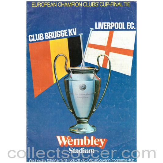 1978 European Cup Official Programme Club Bruges v Liverpool