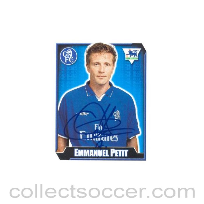2003 - Emmanuel Petit Premier League 2003 Sticker with Printed Signature