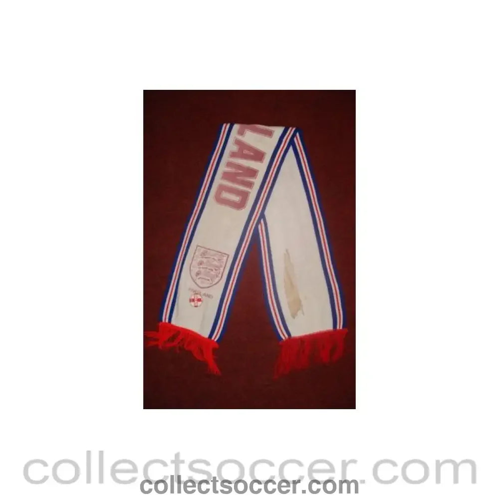 England scarf with a badge