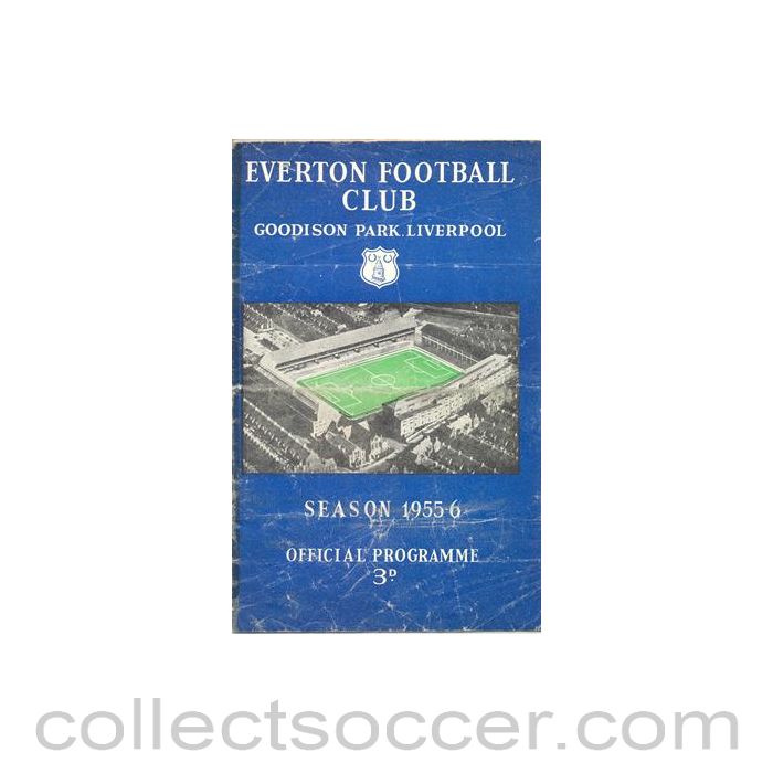 1955 - Everton v Chelsea official programme 03/12/1955, taped, half price
