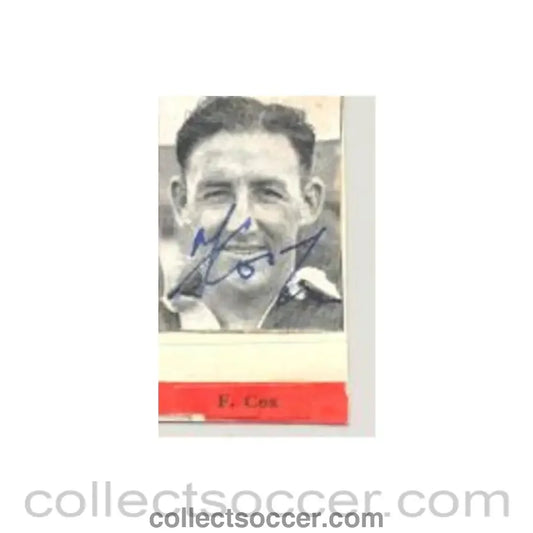 F. Cox Signed Newspaper Cutting Photograph