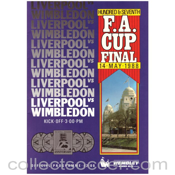 1988 FA Cup Final Programme Fully Signed by Wimbledon Team
