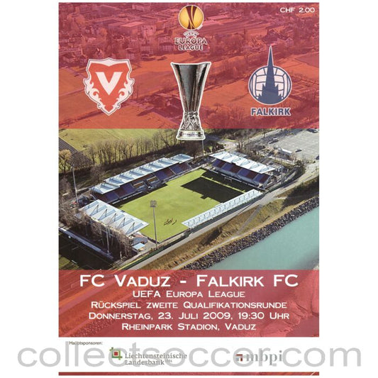 2009 Vaduz v Falkirk Official Programme