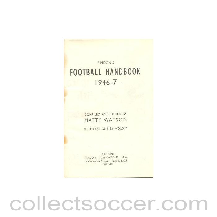 1946 - Findon's Football Handbook 1946-1947