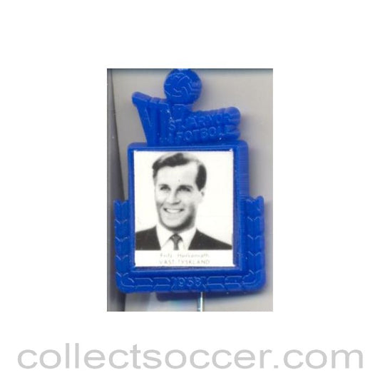 1958 - Fritz Herkenrath W. Germany World Cup 1958 Badge Blue