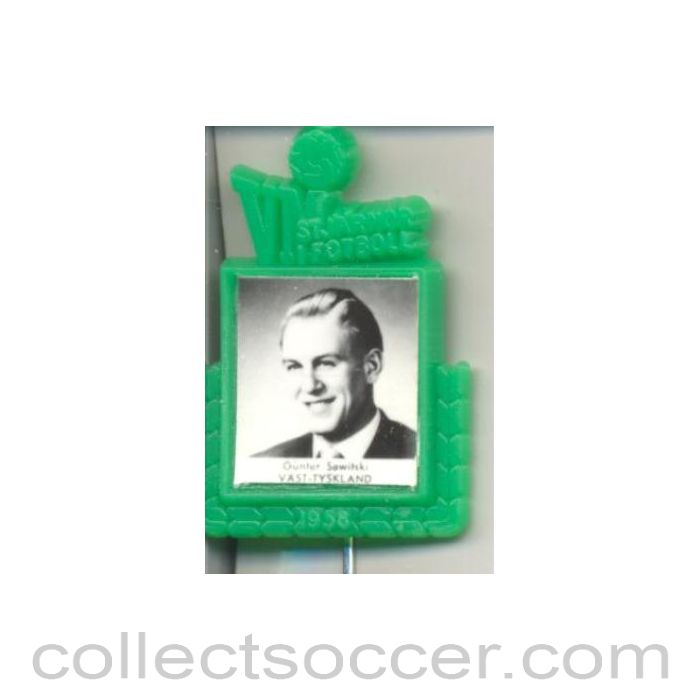 1958 - Gunter Sawitski W. Germany World Cup 1958 Badge