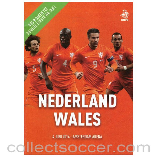 2014 Holland v Wales Official Programme