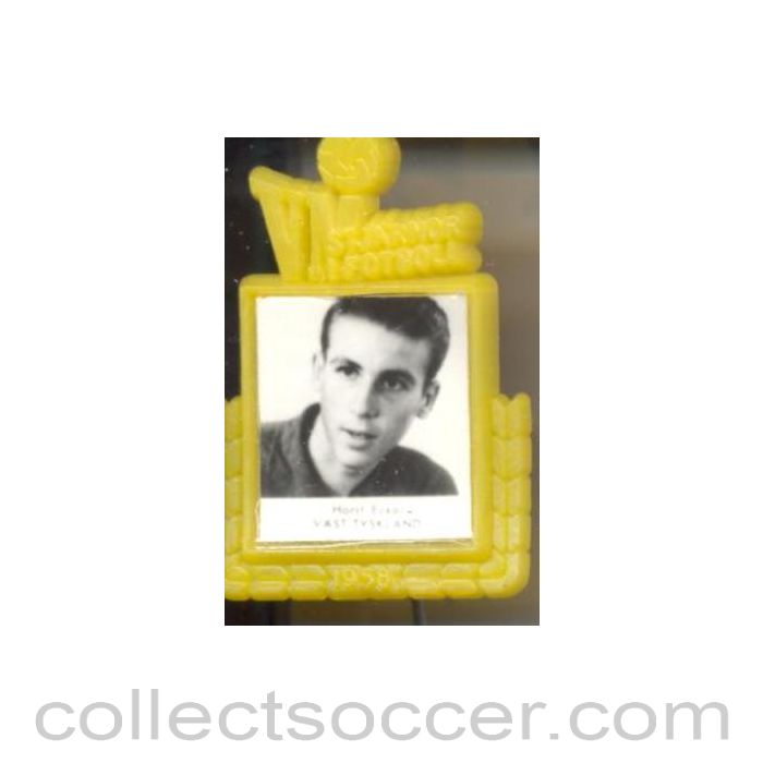 1958 - Horst Eckel W. Germany World Cup 1958 Badge Yellow