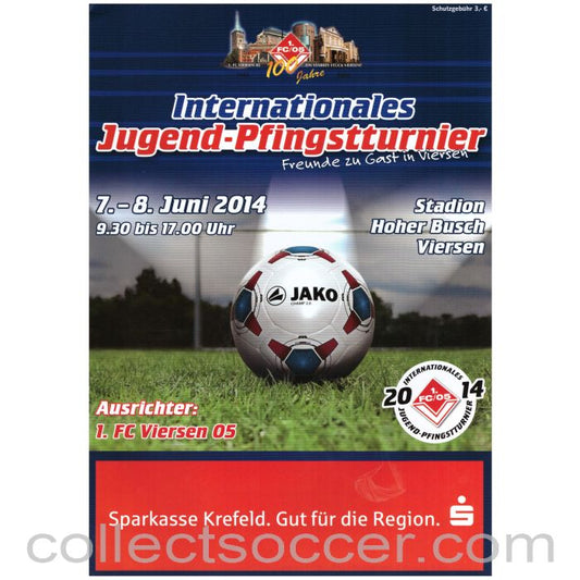 2014 FC Viersen Jugend Pfingstturnier Youth Tournament Official Programme (Everton)