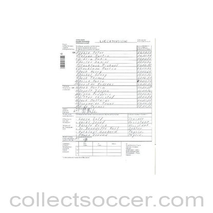 Lichtenstein v England Official Teamsheet