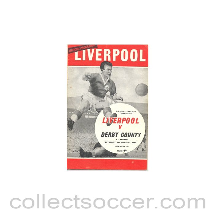 1964 - Liverpool v Derby County official programme 04/01/1964
