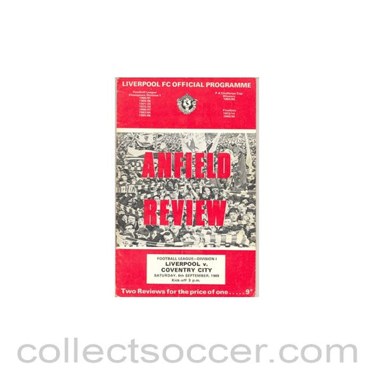 1969 - Liverpool v Coventry City official programme 06/09/1969