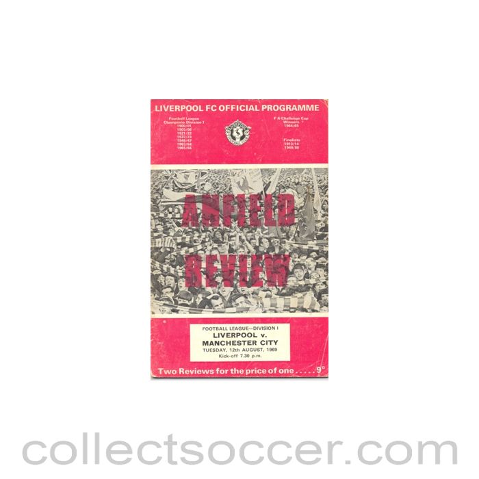 1969 - Liverpool v Manchester City official programme 12/08/1969