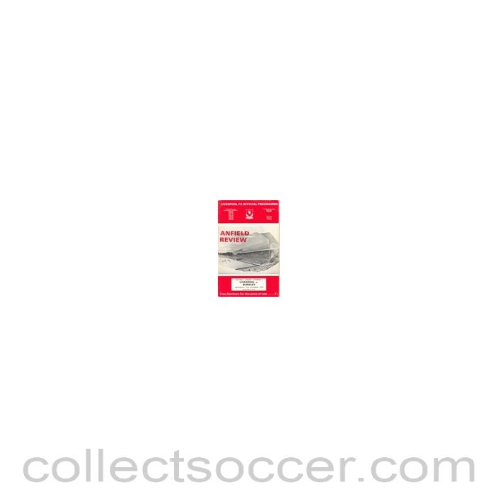 1970 - Liverpool v Burnley official programme 17/10/1970