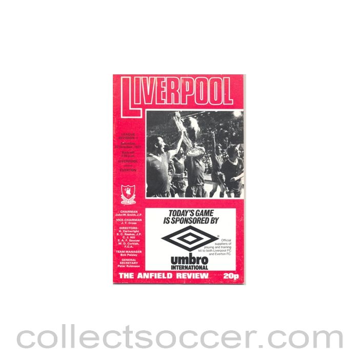 1977 - Liverpool v Everton official programme 22/10/1977
