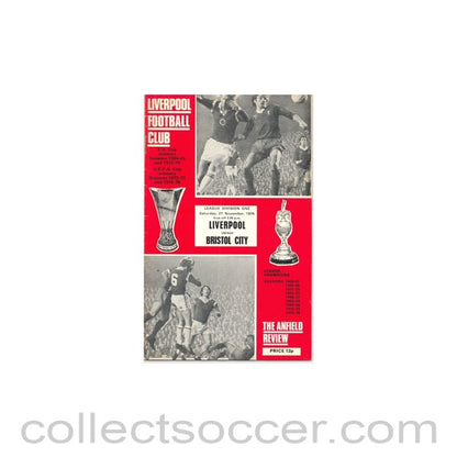 1976 - Liverpool v Bristol City official programme 27/11/1976