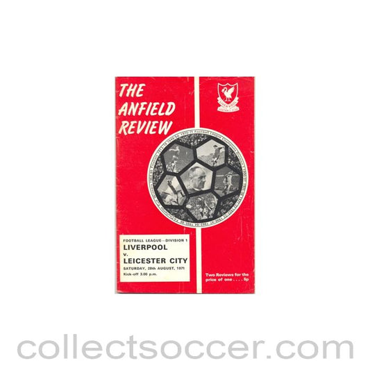 1971 - Liverpool v Leicester City official programme 28/08/1971