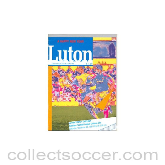 1991 - Luton Town v Chelsea official programme 28/12/1991