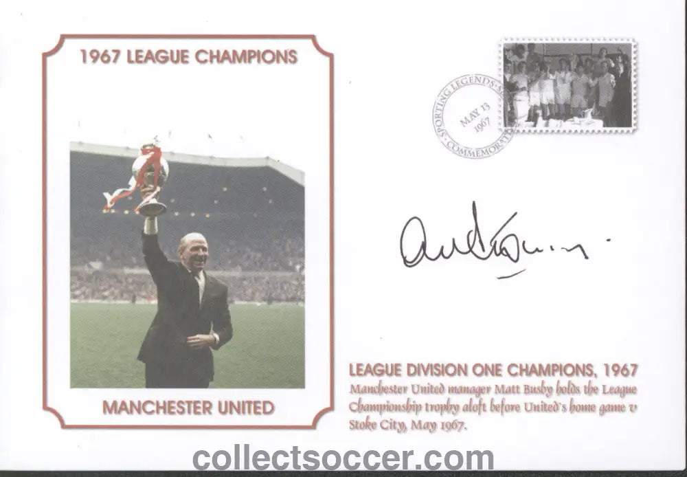 Manchester United Alex Stepney Signed First Day Cover