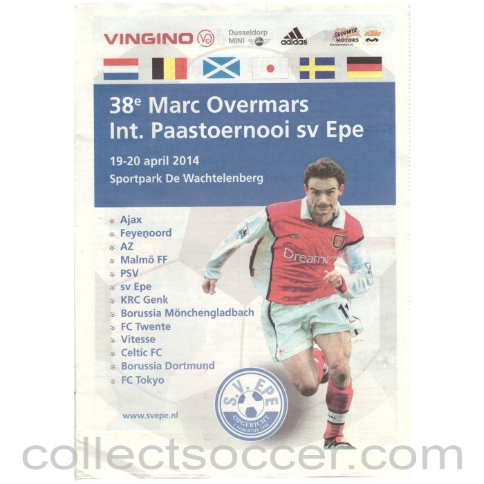 2014 Marc Overmars Youth Tournament Football Programme Celtic