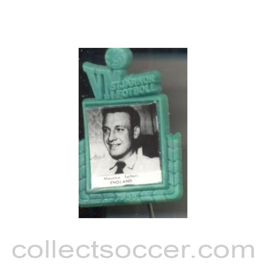 1958 - Maurice Setters England World Cup 1958 Badge Green