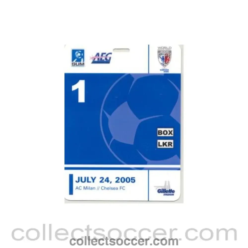 Buy Milan v Chelsea Stadium Worker Credential Card pass – Collect Soccer