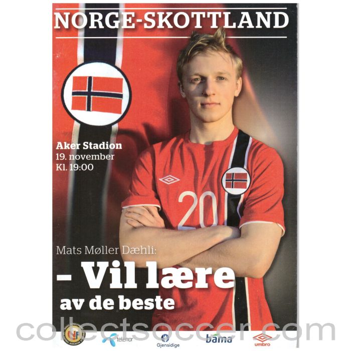 2013 Norway v Scotland Official Programme