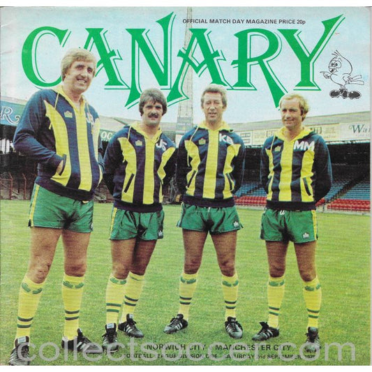 1978 Norwich City v Manchester City Football Programme