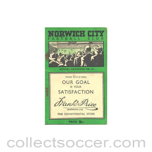 1949 - Norwich City official handbook 1949-1950