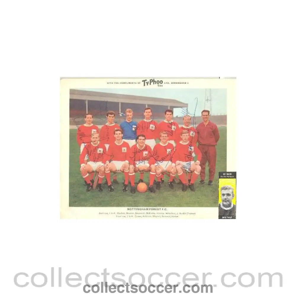 Nottingham Forest signed team photograph