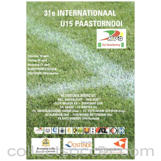 2014 Paastornooi U15 International Official Programme Tottenham