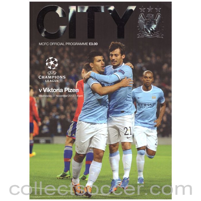 2013 Manchester City v Viktoria Plzen Programme