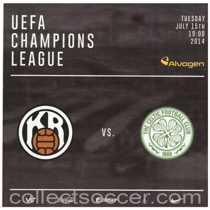 2014 KR Reykjavík v Celtic Official Programme