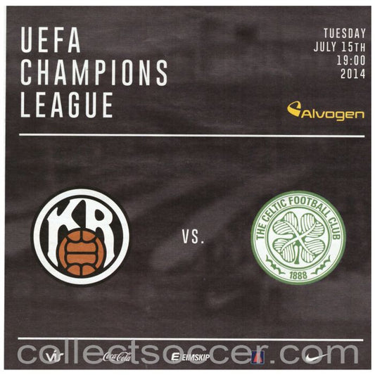 2014 KR Reykjavík v Celtic Official Programme