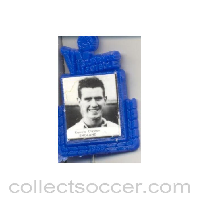 1958 - Ronnie Clayton England World Cup 1958 Badge Blue