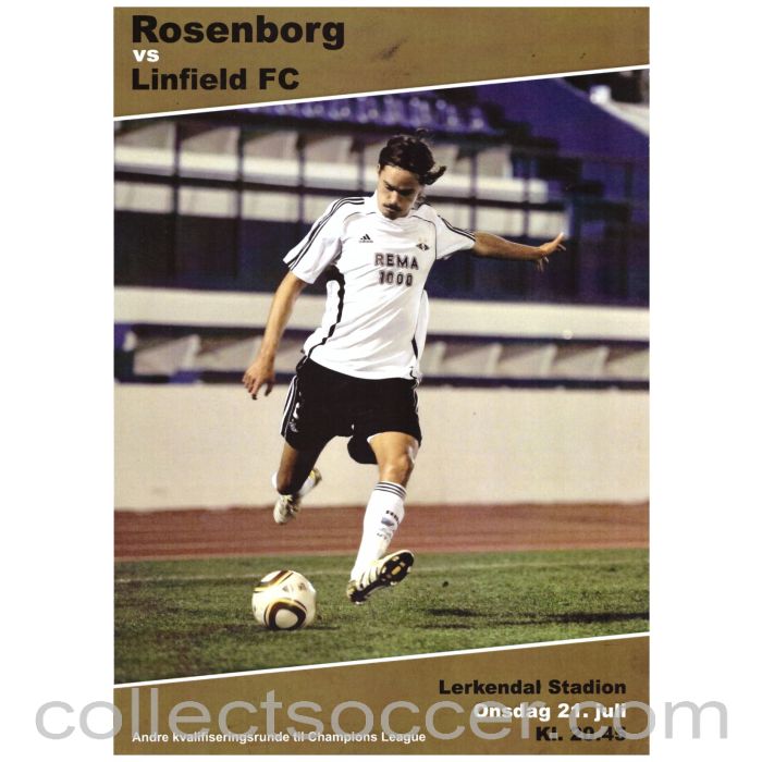 2010 Rosenborg V Linfield Football Programme