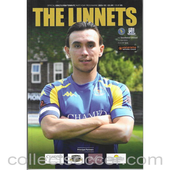 2020 - King's Lynn Town FC V Southend United 21/08/21 Official Programme -Southend's first ever non league game