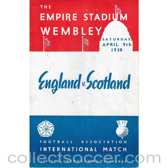 1938 - England v Scotland 9th April 1938 Official Programme