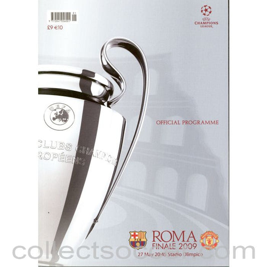 2009 Champions League Final Barcelona v Manchester United Official Programme