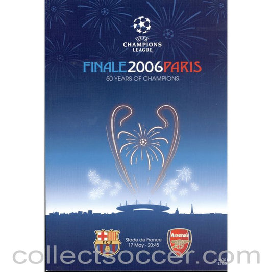 2006 Champions League Final Barcelona v Arsenal Official Programme