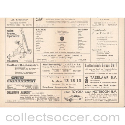 1974 Cup Winners Cup Final Programme AC Milan v Magdeburg