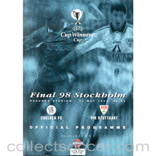 1998 Cup Winners Cup Final British Issue Programme Chelsea v Stuggart