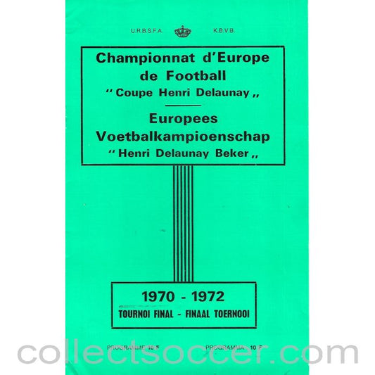 1972 European Championship Tournament Football Programme