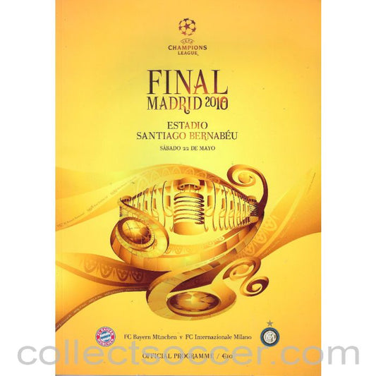 2010 Champions League Final Official Programme Bayern Munich v Inter Milan