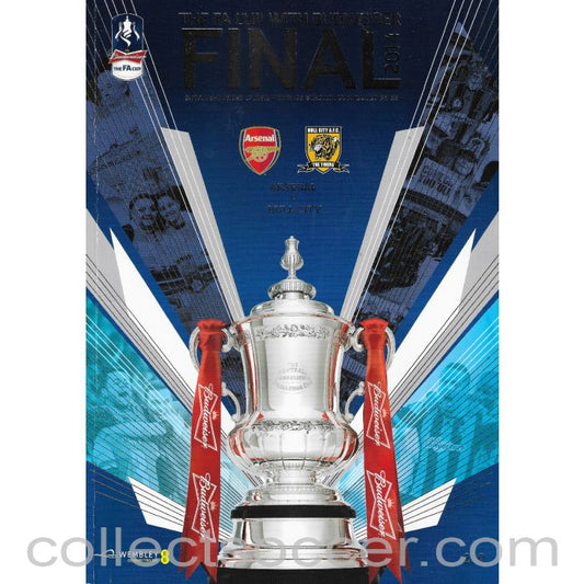 2014 FA Cup Final Official Programme Arsenal v Hull City + Rare Original Team Sheet