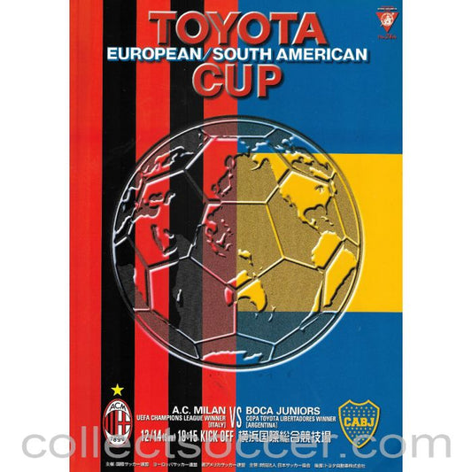 2003 Toyota Cup Official Programme AC Milan v Boca Juniors