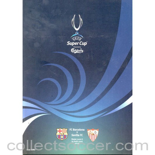 2006 Super Cup Official Programme Barcelona v Seville
