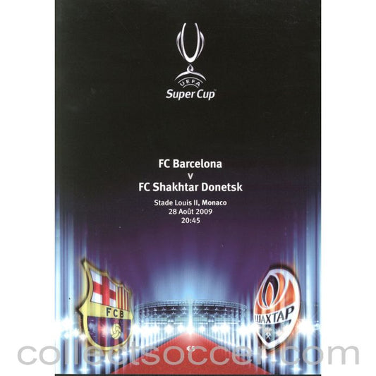 2009 Super Cup Official Programme Barcelona v Shakhtar Donetsk