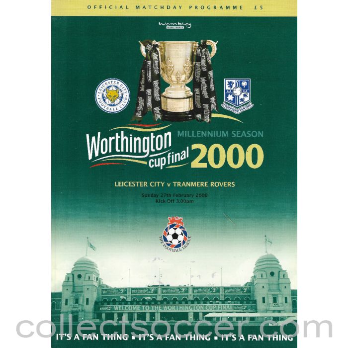 2000 League Cup Final Programme Leicester City v Tranmere Rovers