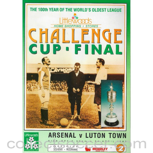 1988 League Cup Final Programme Arsenal v Luton Town
